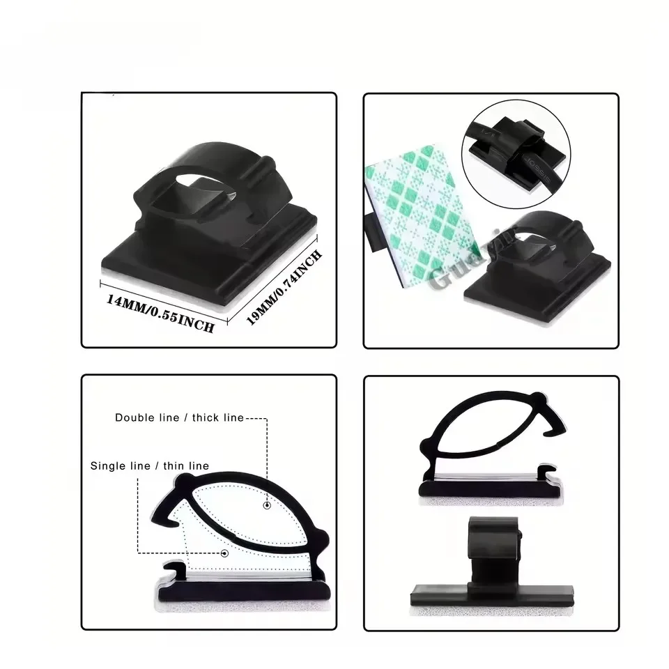 Adhesive Car Cable Charger Lin - Car Cable Organizer ulasan dan harga