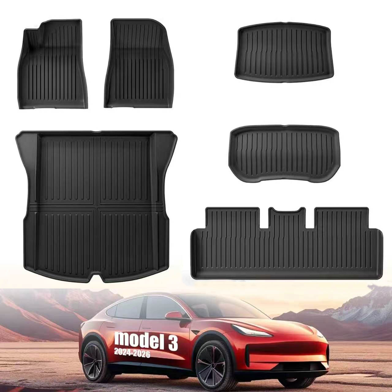For 2024‑2026 Model 3 Highland - Car Floor Mat ulasan dan harga