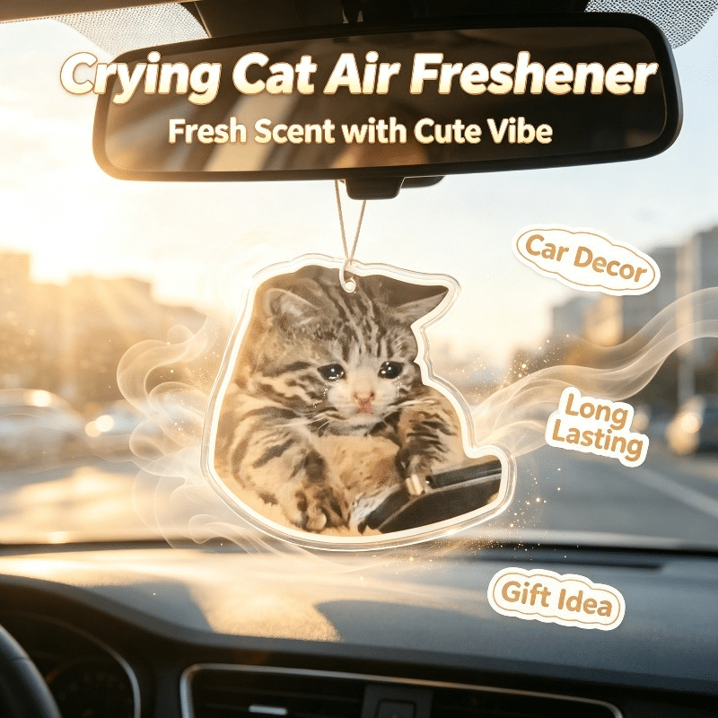 Car Air Freshener Crying Tabby - Car Air Freshener ulasan dan harga